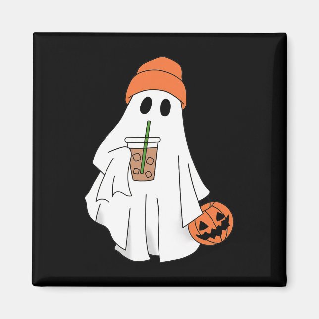 Imã Bebendo Fantasma Café Ghost Gelo Café M (Frente)