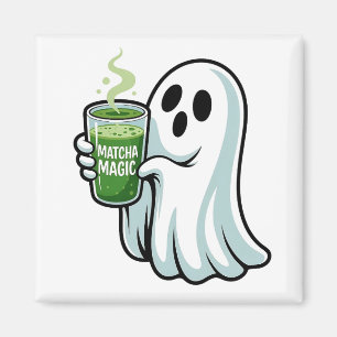 Imã Bebendo Fantasma do Spookie Halloween Matcha Drink
