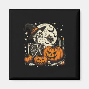Imã Bebendo Skeleton Pumpkin Halloween Mulheres
