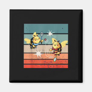 Imã Bebês Badminton Dynamic Cartoonish Trabalho de art