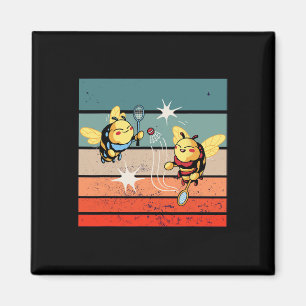 Imã Bebês Badminton Dynamic Cartoonish Trabalho de art