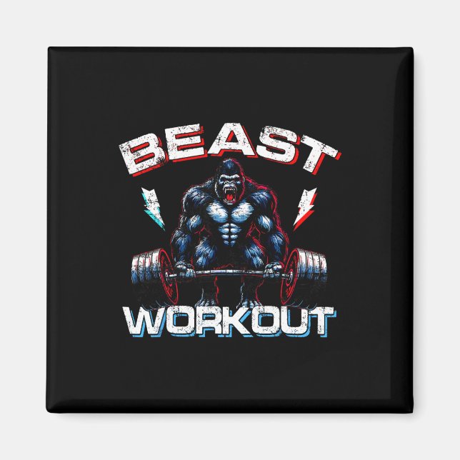 Imã Bebida Silverback Piadas Gym Gorilla Workou (Frente)