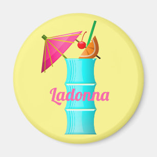 Imã Bebida tropical colorido verão havaiano