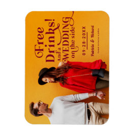 Ímã Bebidas Gratuitas Casual Casual Salvem A Data