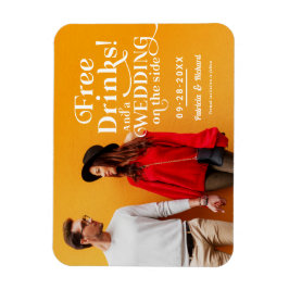 Ímã Bebidas Gratuitas Casual Casual Salvem A Data