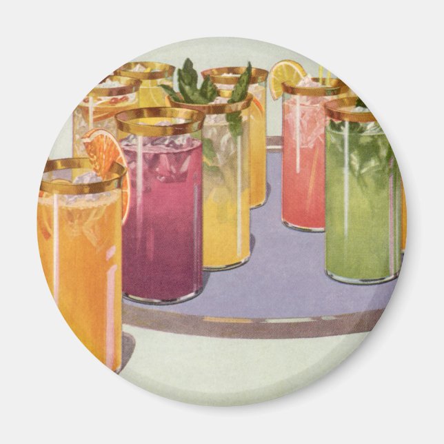 Imã Bebidas vegetais, bebidas com cubos de gelo em uma (Frente)