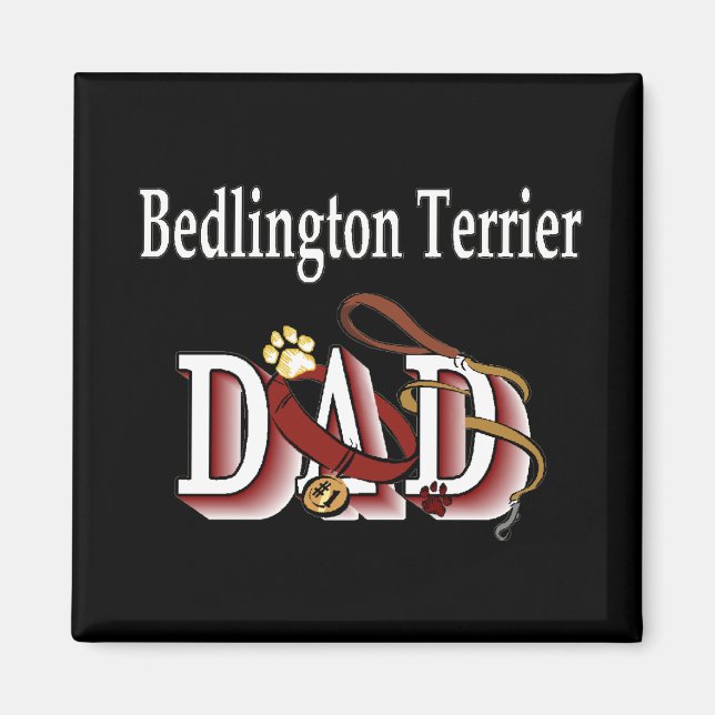 Imã bedlington terrier dad Magnet (Frente)