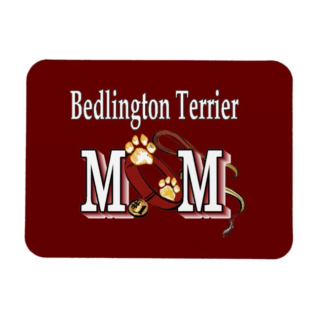 Ímã Bedlington Terrier Dog MOM (Horizontal)