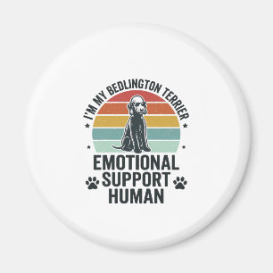 Imã Bedlington Terrier Suporte Emocional Humano Vintag