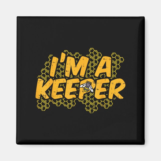 Imã Bee-keeper Funny Beekeeng Pun Humor Honey Aarist G (Frente)