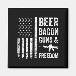 Imã Beer Bycon Guns E Liberdade - Churrasco Americano