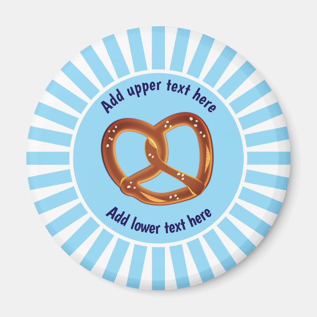 Imã Beer Festival Pretzel - Texto de Souvenir Azul / B (Frente)