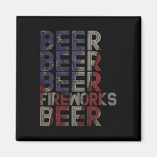 Imã Beer Fireworks Retro 4 De Julho Party Parade Drin