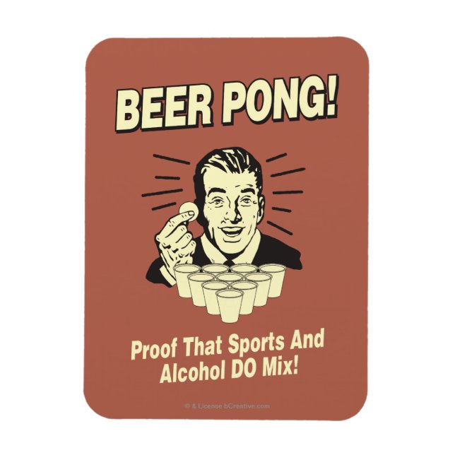 Ímã Beer Pong: Combinação de Álcool e Esportes de Prov (Vertical)