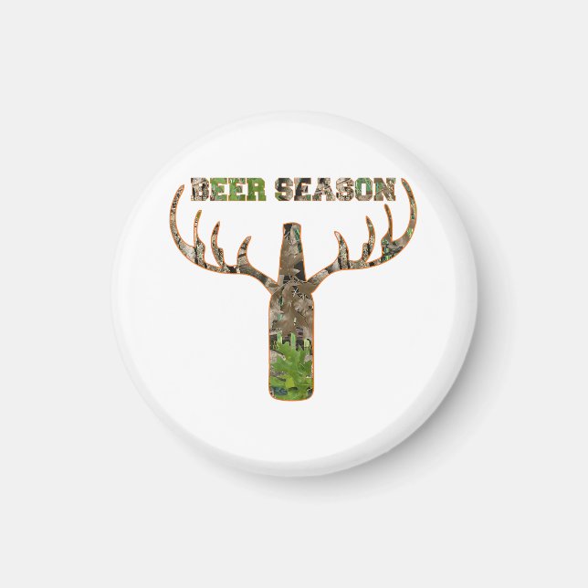 Imã Beer Season Hunter Gift Para Hunter (Frente)