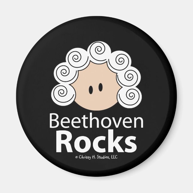 Imã Beethoven Rocks Magnet (Frente)