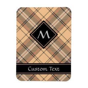 Ímã Beige e Brown Tartan