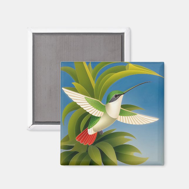 Imã Beija-flor Moderno (Front/Back)