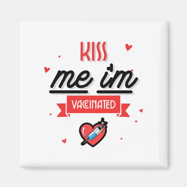 Imã Beije Me Estou Vacinado (Frente)