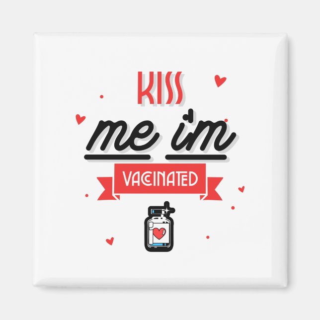 Imã Beije-me Estou Vacinado (Frente)