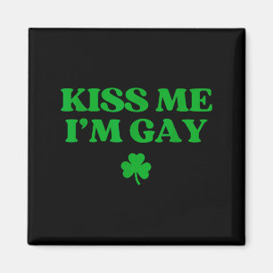 Imã Beije-me, sou gay camiseta lgbtq engraçado dia de