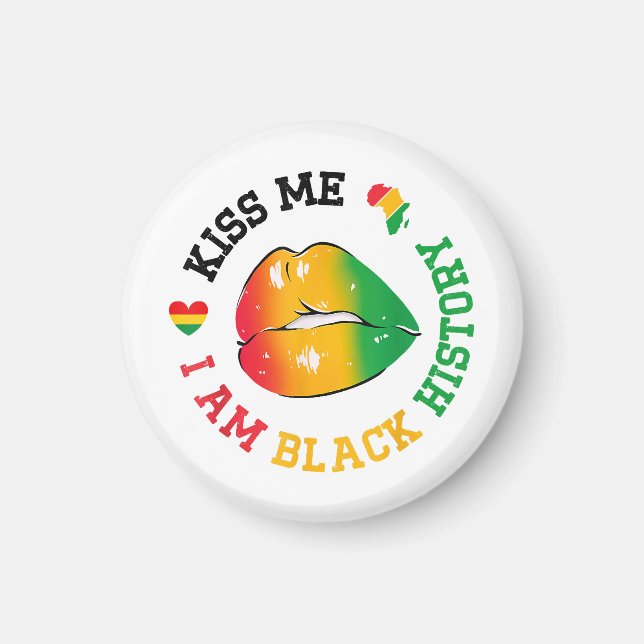 Imã Beije-Me Sou História Negra Mês Afro-Americano (Frente)