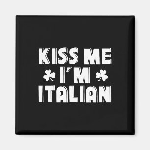 Imã Beije Me Sou Italiano Design Divertido Dia de São