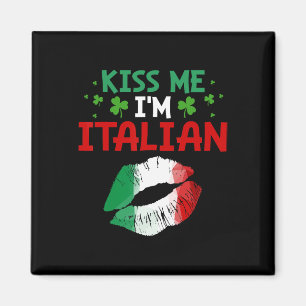 Imã Beije Me Sou Italiano Dia de São Patrício Irlandês