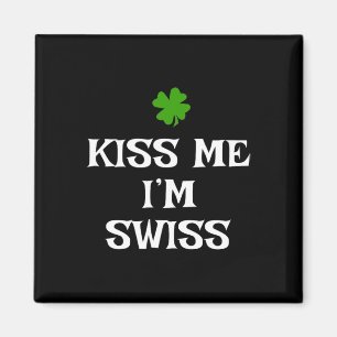 Imã Beije Me Sou Suíço St. Patrick's Day Irlandês Engr