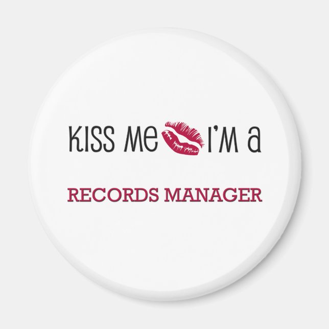 Imã Beije-me Sou um GERENTE DE REGISTROS (Frente)