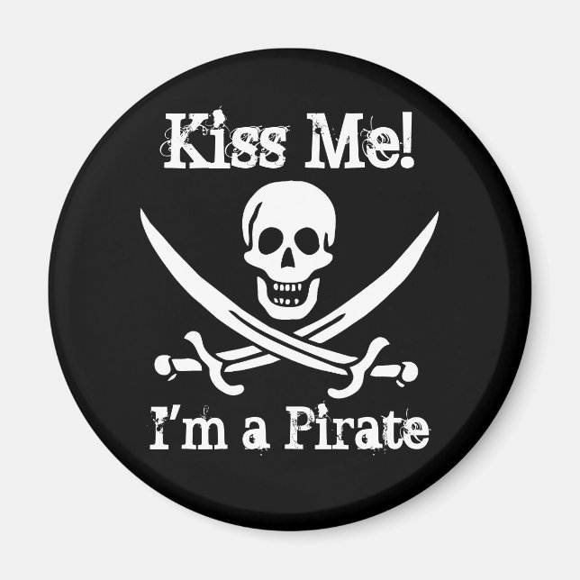 Imã Beije-Me! Sou um pirata (Frente)