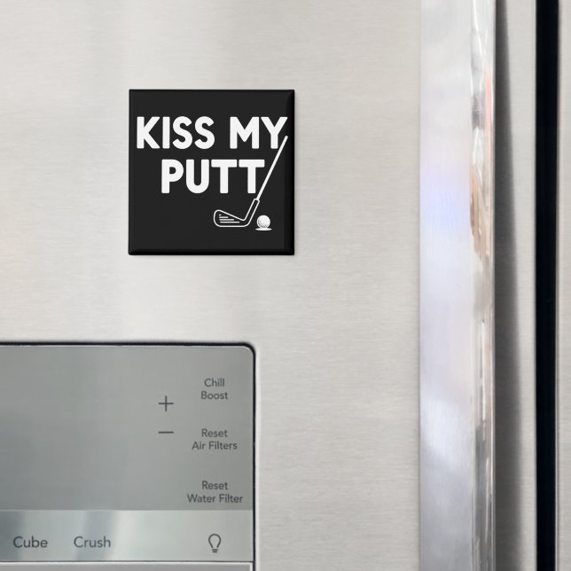 Imã Beije Meu Putt Golfe Piadas Engraçadas Golfer Sarc (In Situ (Fridge))