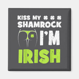 Imã Beije Meus Trevos Sou Irlandês Dia de São Patrício
