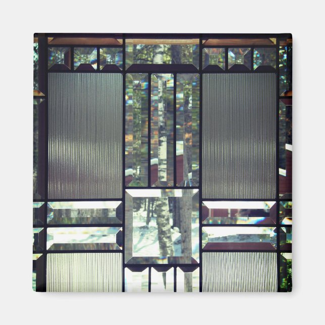 Imã Beijeiras de vidro biseladas modernas de prata met (Frente)