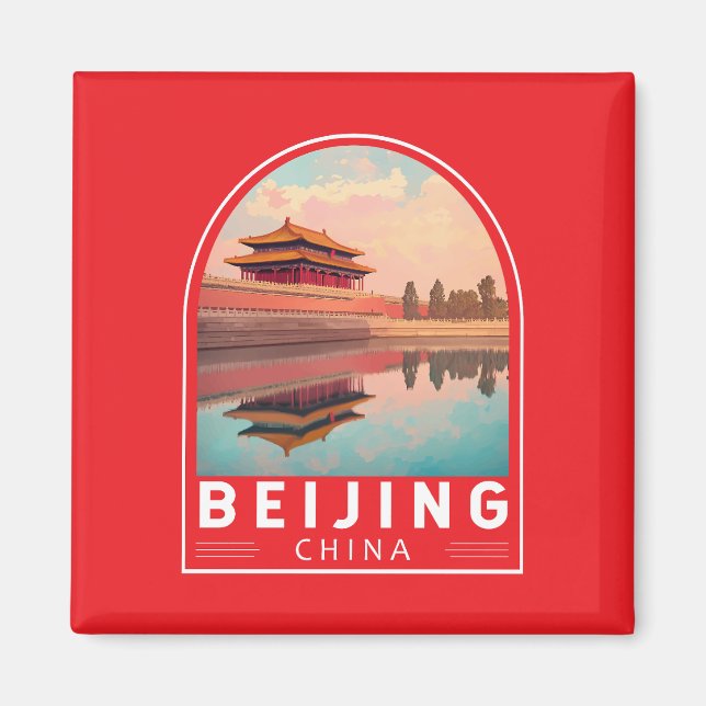 Imã Beijing China Travel Art Emblem (Frente)
