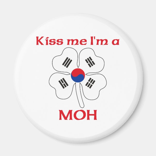 Imã Beijo coreano personalizado, sou Moh (Frente)