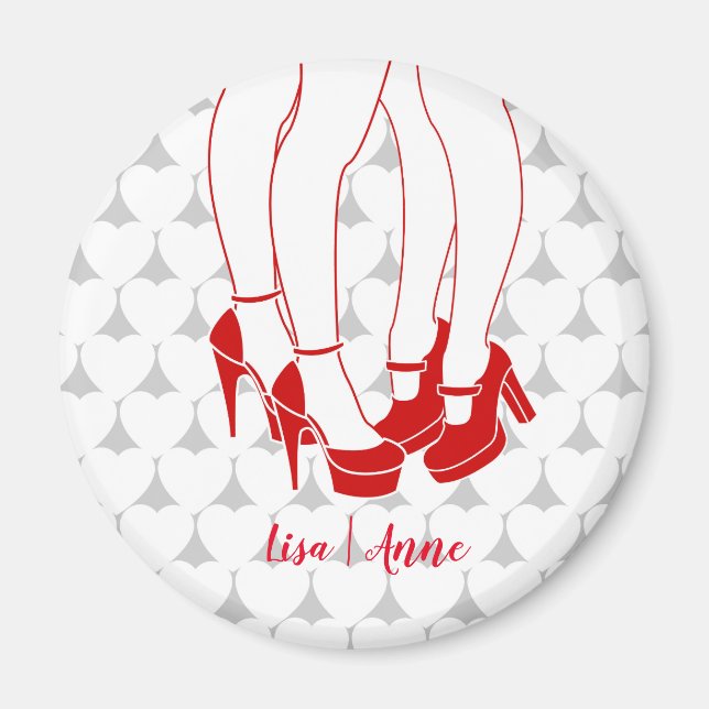 Imã Beijo de casal lésbica no dia do Namorados (Frente)