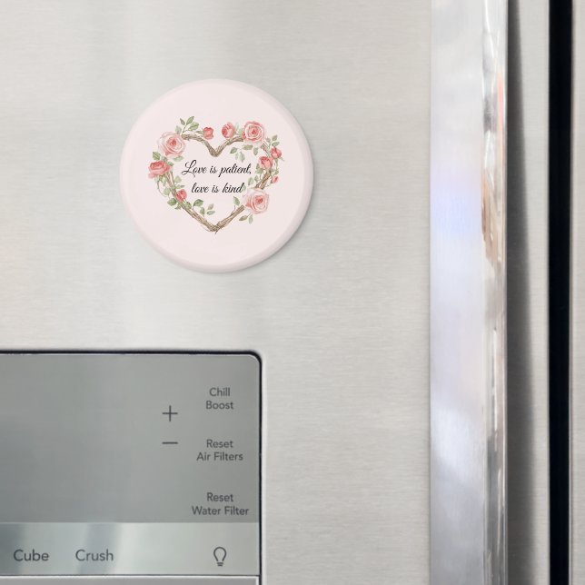 Imã Beijo Romântico Rosa Floral Coração Amor (In Situ (Fridge))