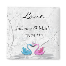 Beijo Swans Wedding Magnet