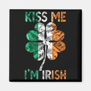 Imã Beijo Vintage Estou Irlandês Bandeira da Irlanda T
