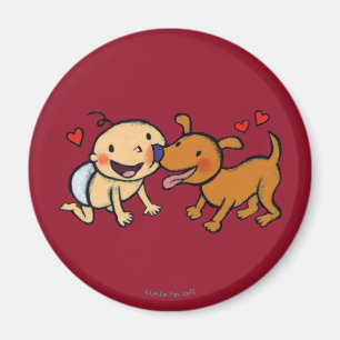 Imã Beijos do nariz do bebê do cão