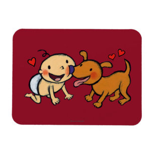 Ímã Beijos do nariz do bebê do cão