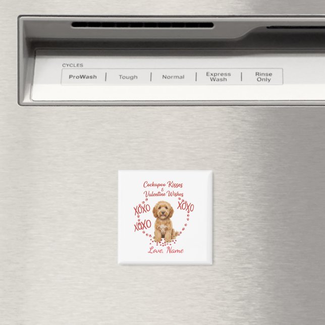 Imã Beijos Personalizados de Cockapoo - Desejos de São (In Situ (Dishwasher))