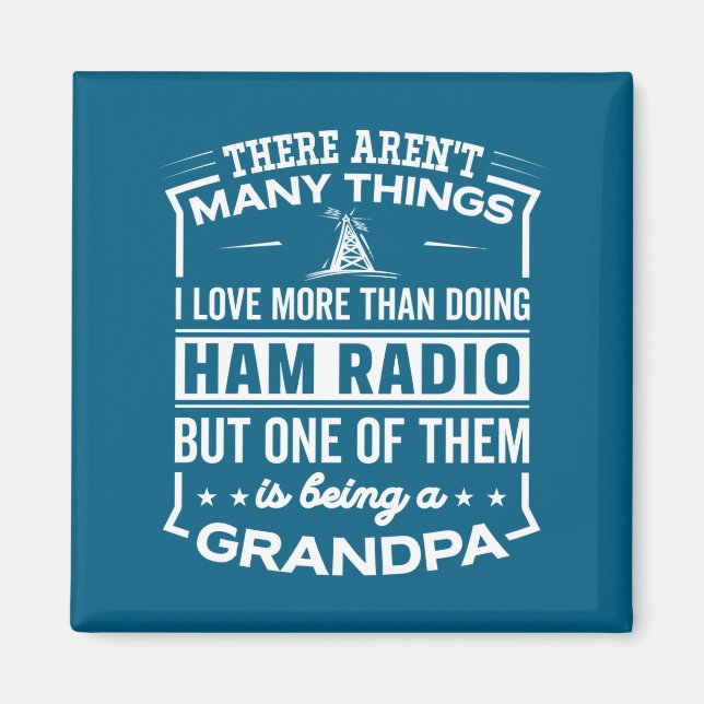Imã Being A Ham Radio Grandpa Funny Old Man  (Frente)