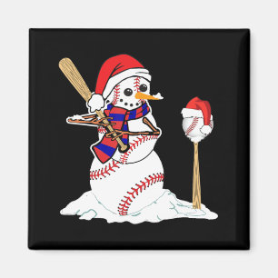 Imã Beisebol de Natal Jogando Baseball
