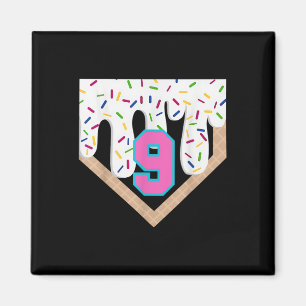 Imã Beisebol Drivers 9º Aniversário Home Plate Boys Yo