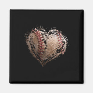 Imã Beisebol Heart Happy Valentines Day Baseball Boy G
