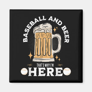 Imã Beisebol Lover Engraçado Citação Beer Beer Beer Be
