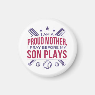 Imã Beisebol Ordenado Mãe Eu Rezo Antes Que Meu Filho