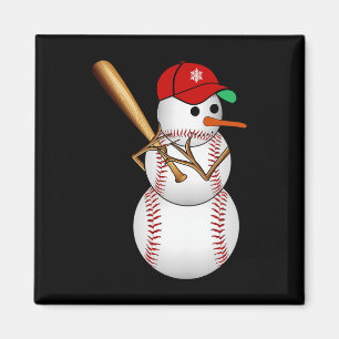 Imã Beisebol Snowman Neve Natal Natal Presente Homens 